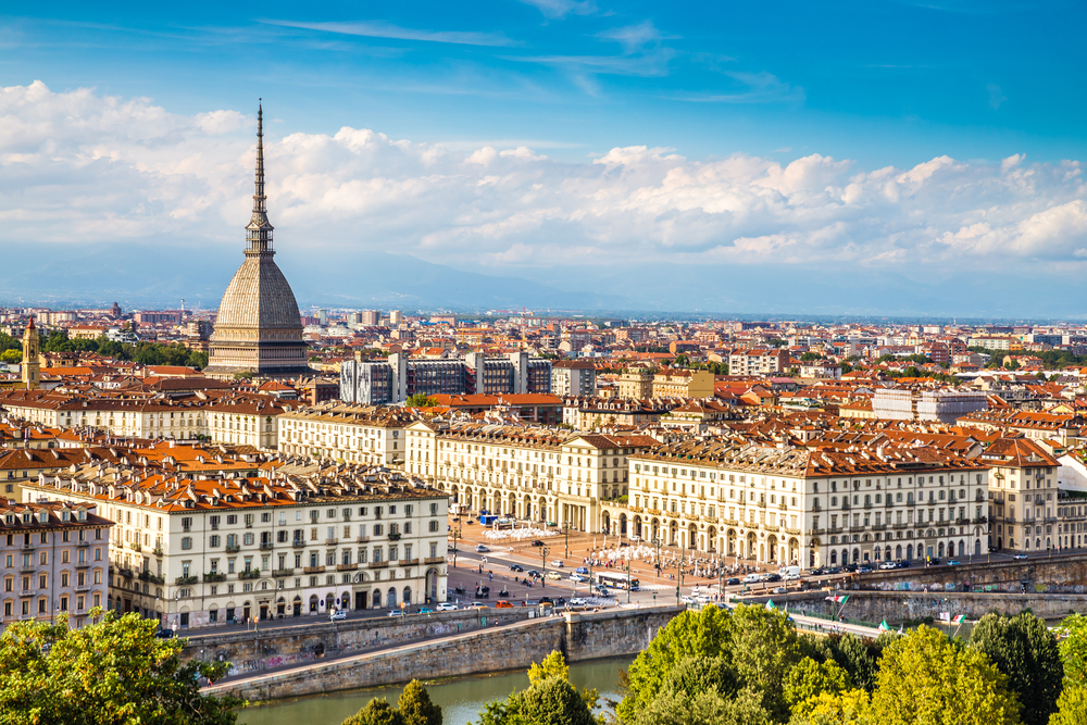 Vue de la ville de Turin en Italie